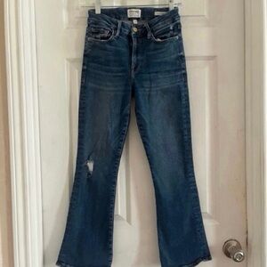 FRAME le crop mini boot medium wash jeans